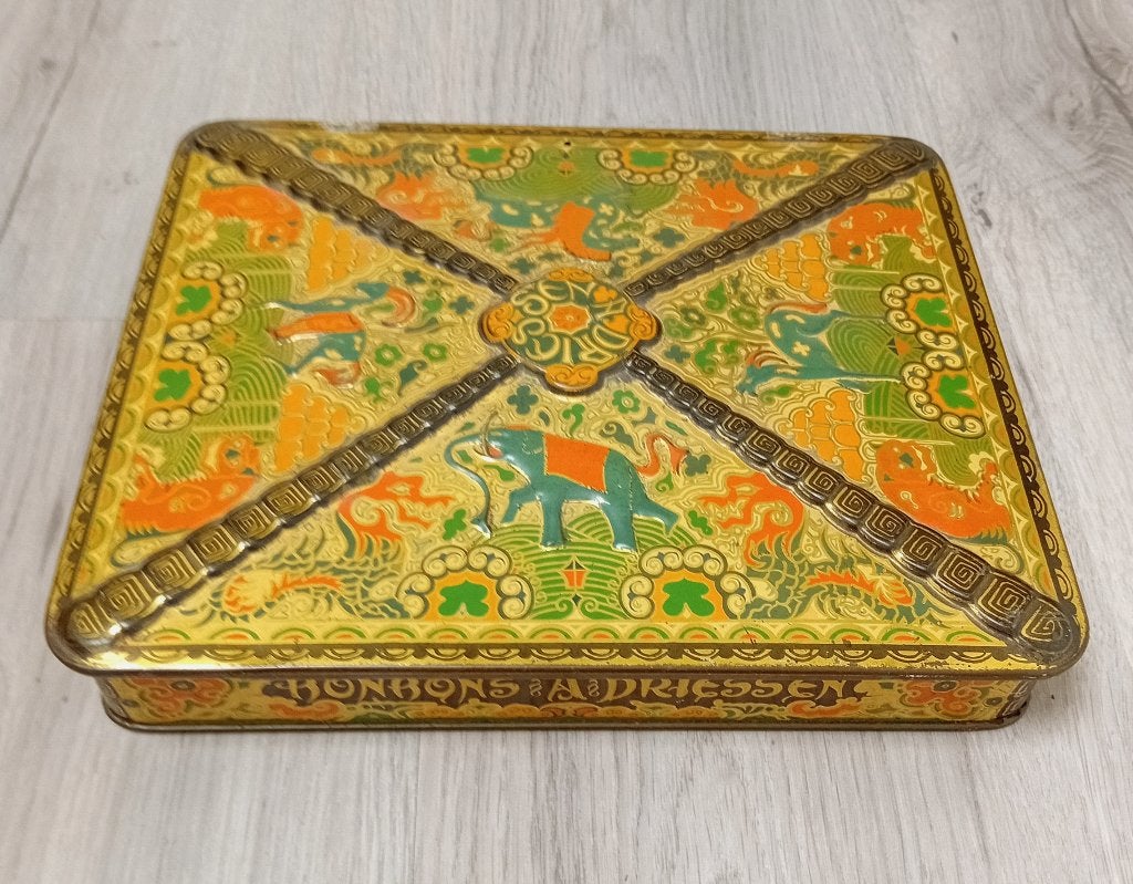 bonbons a driessen blik perzisch motief 1931, Ophalen of Verzenden, Gebruikt, Overige