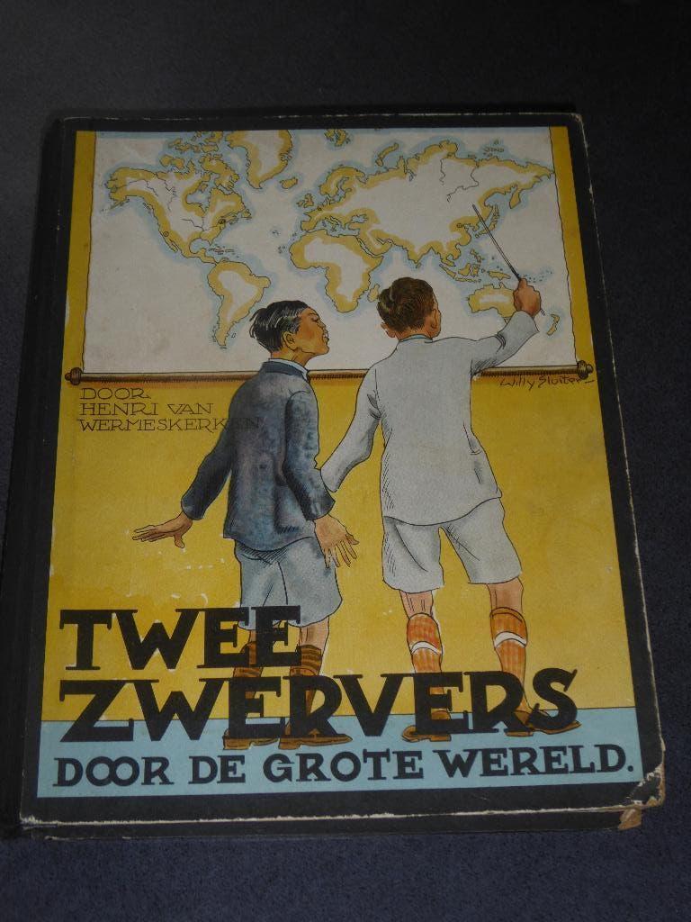 TWEE ZWERVERS DOOR DE GROTE WERELD, Verzenden, Zo goed als nieuw, HENRI VAN WERMESKERKEN, Plaatjesalbum