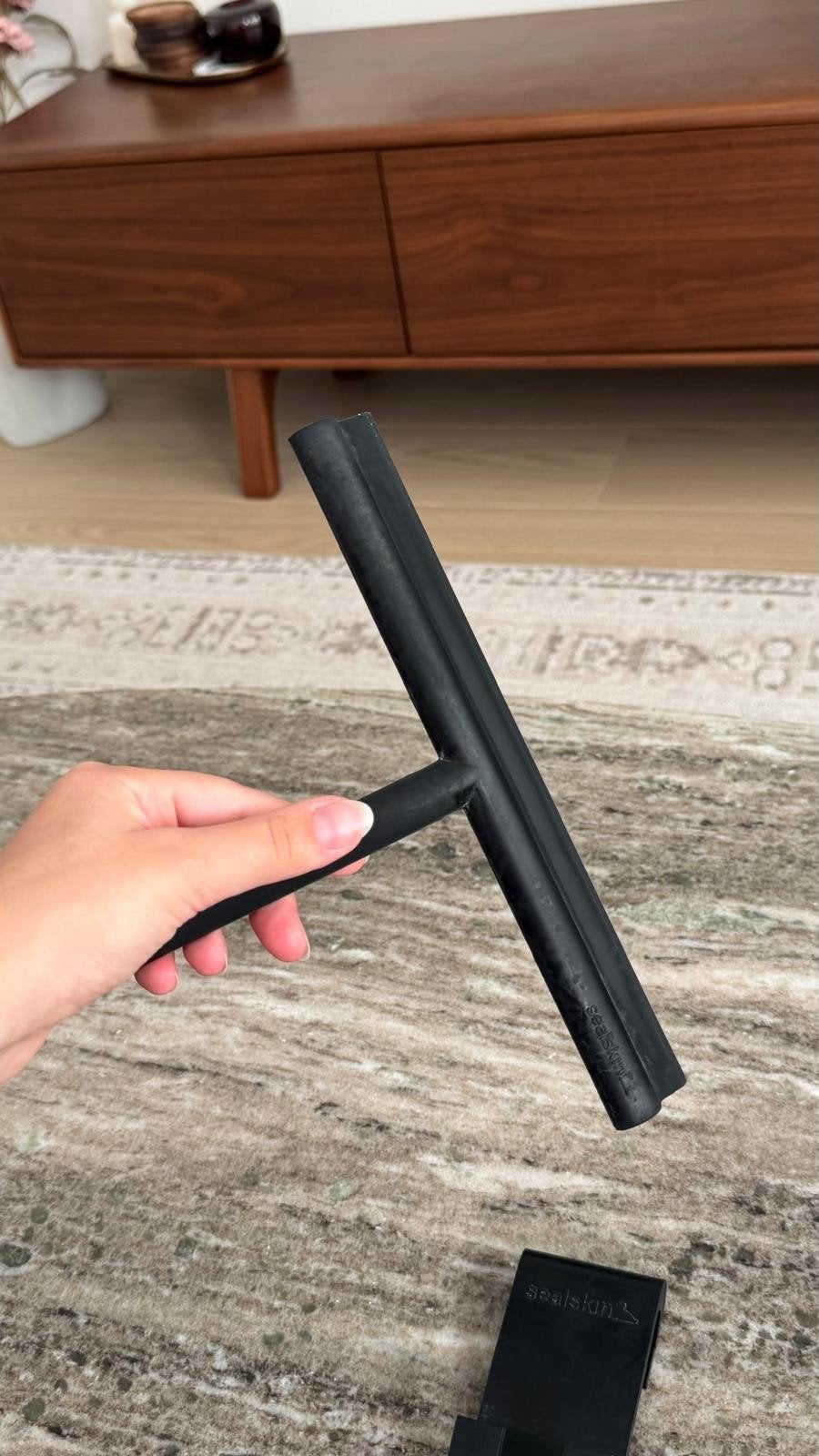 Sealskin douchewand trekker zwart, Ophalen, Raamwisser of Trekker