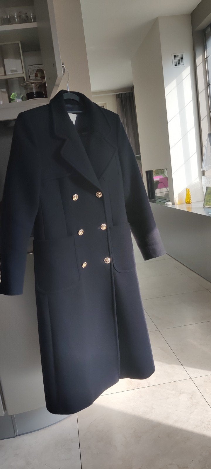Sandro marineblauw jas maat 34 als nieuw € 549, Ophalen of Verzenden, Zo goed als nieuw, Maat 34 (XS) of kleiner, Blauw