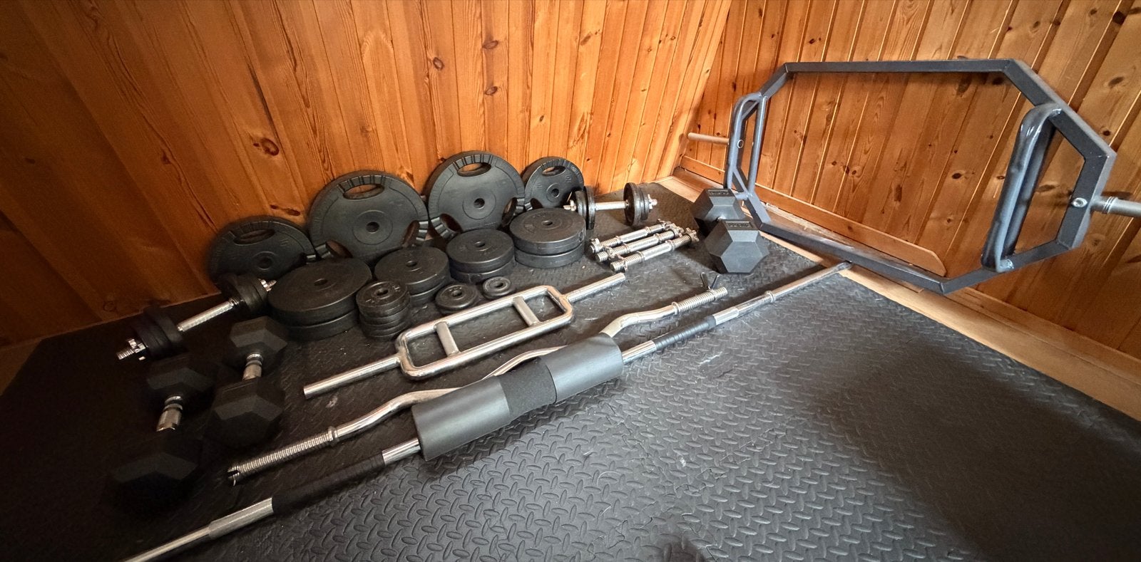Uitgebreide Halterset met Gewichten en Stangen, Sport en Fitness, Ophalen, Gebruikt, Armen, Halterset
