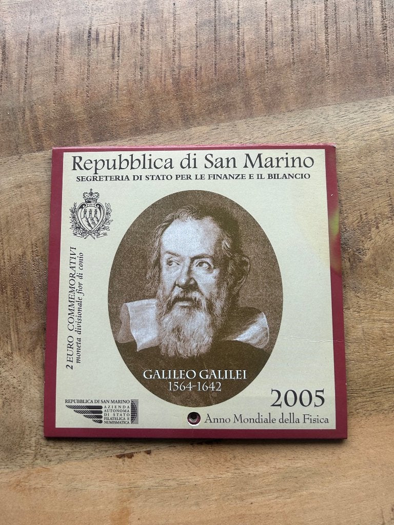 San Marino 2005 2 Euro Galileo Galilei, Ophalen of Verzenden, San Marino, 2 euro, Losse munt