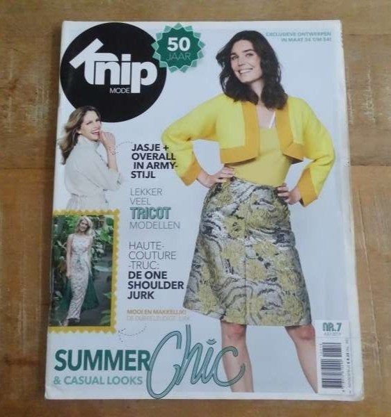 Knipmode nr. 7 juli 2019 alle patronen in maat 34 t/m 54 XL, Verzenden, Zo goed als nieuw, Vrouw, Knipmode