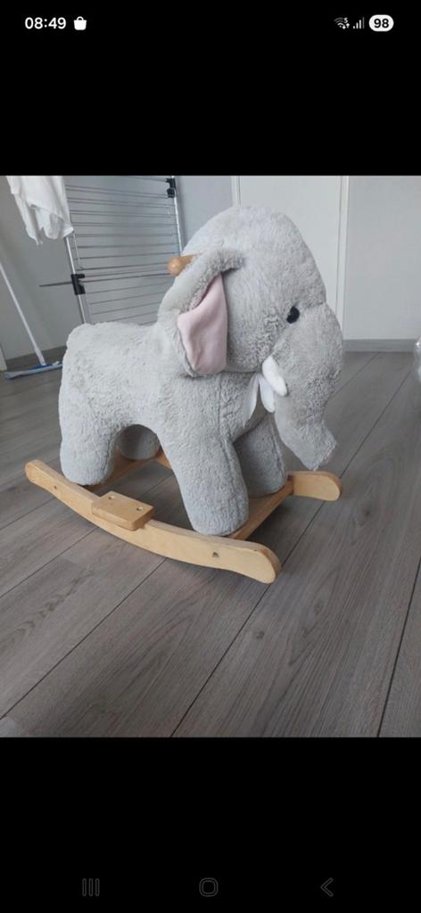 Schattige Olifant Schommelstoel voor Kinderen, Ophalen, Nieuw, Jongen of Meisje