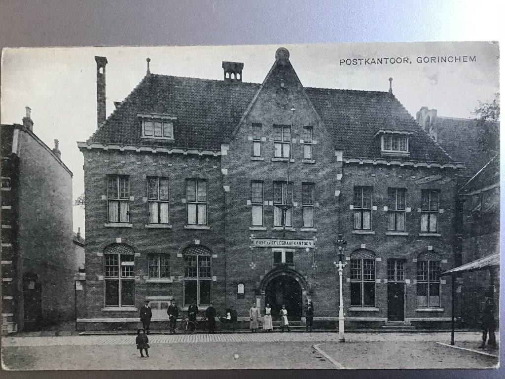Oude Ansichtkaart Postkantoor Gorinchem - 1920-25, Ophalen of Verzenden, 1920 tot 1940, Ongelopen, Zuid-Holland