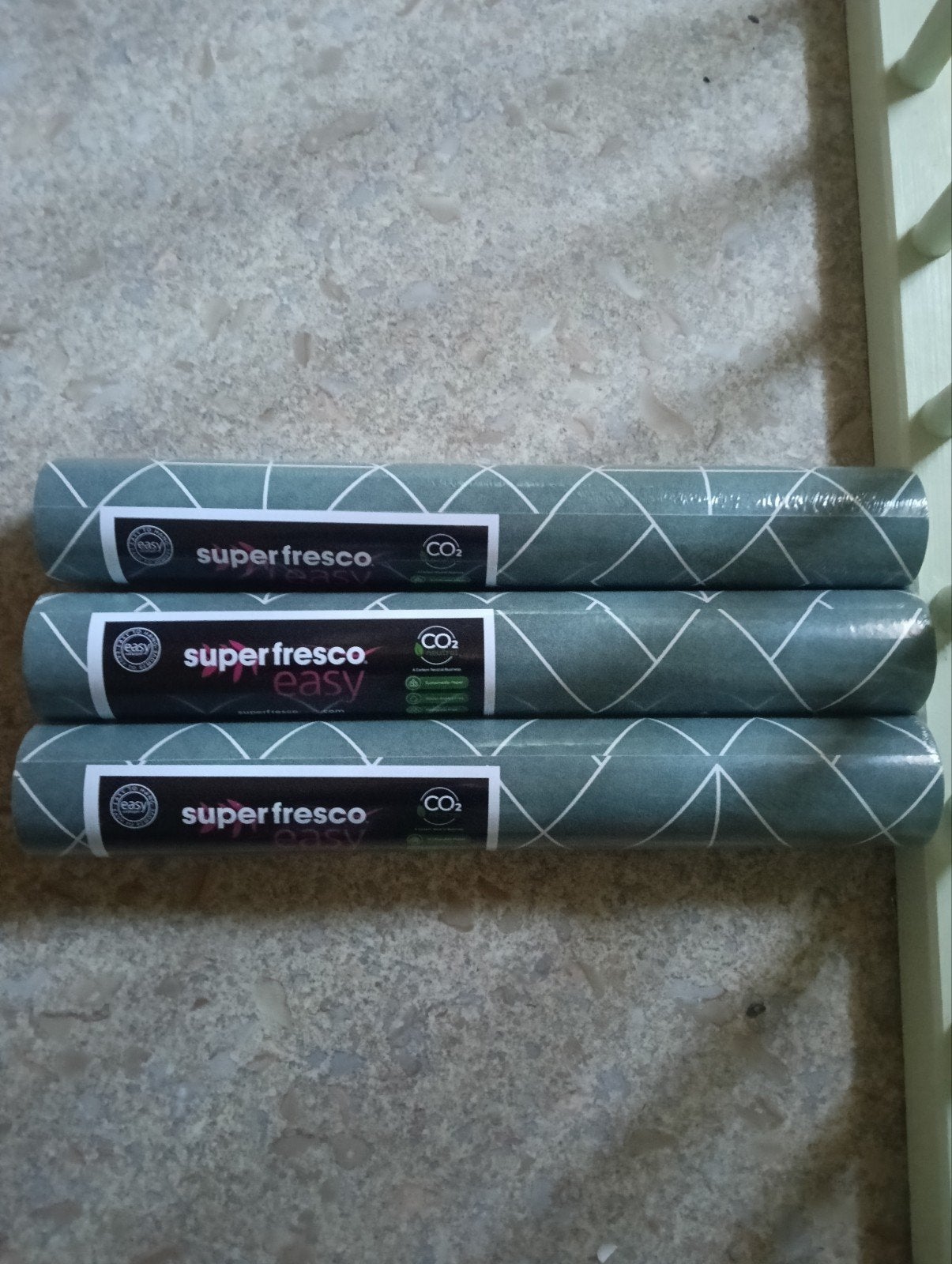 Superfresco Easy Vliesbehang - Grijs Geometrisch Patroon, Overige merken, Geometrisch, Modern, Ophalen of Verzenden