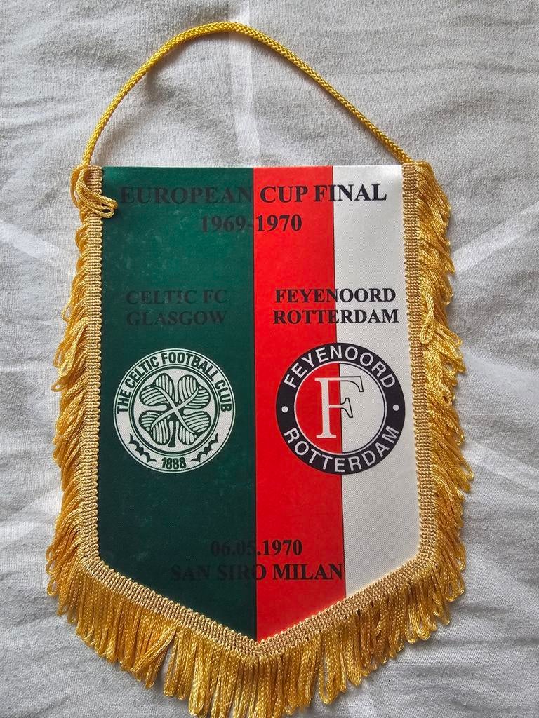 Vaantje Feyenoord - Celtic FC Europa Cup Finale 1970, Ophalen of Verzenden, Gebruikt, Feyenoord, Vaantje of Sjaal