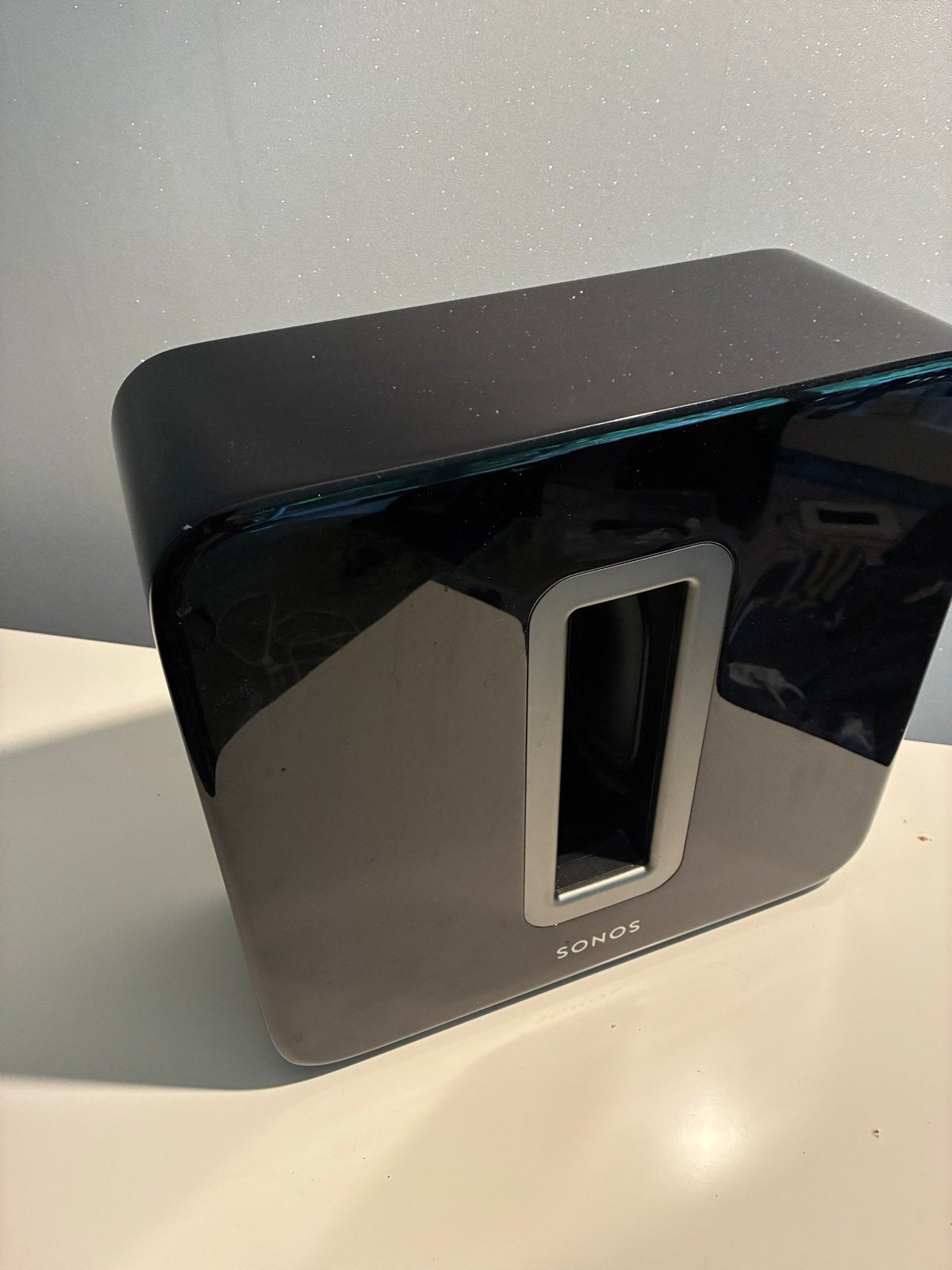 Sonos Subwoofer - Zwart, met lichte krasjes op de lak, Audio, Tv en Foto, Gebruikt, Subwoofer, Sonos, Ophalen