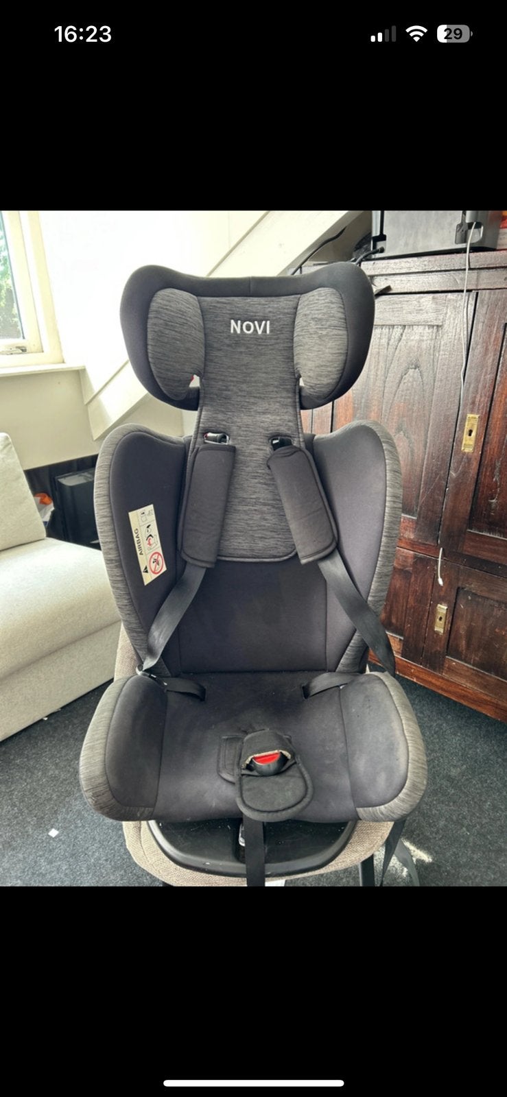 Auto kinderstoel Novi, Kinderen en Baby's, Gebruikt, 15 t/m 36 kg, Isofix, Ophalen