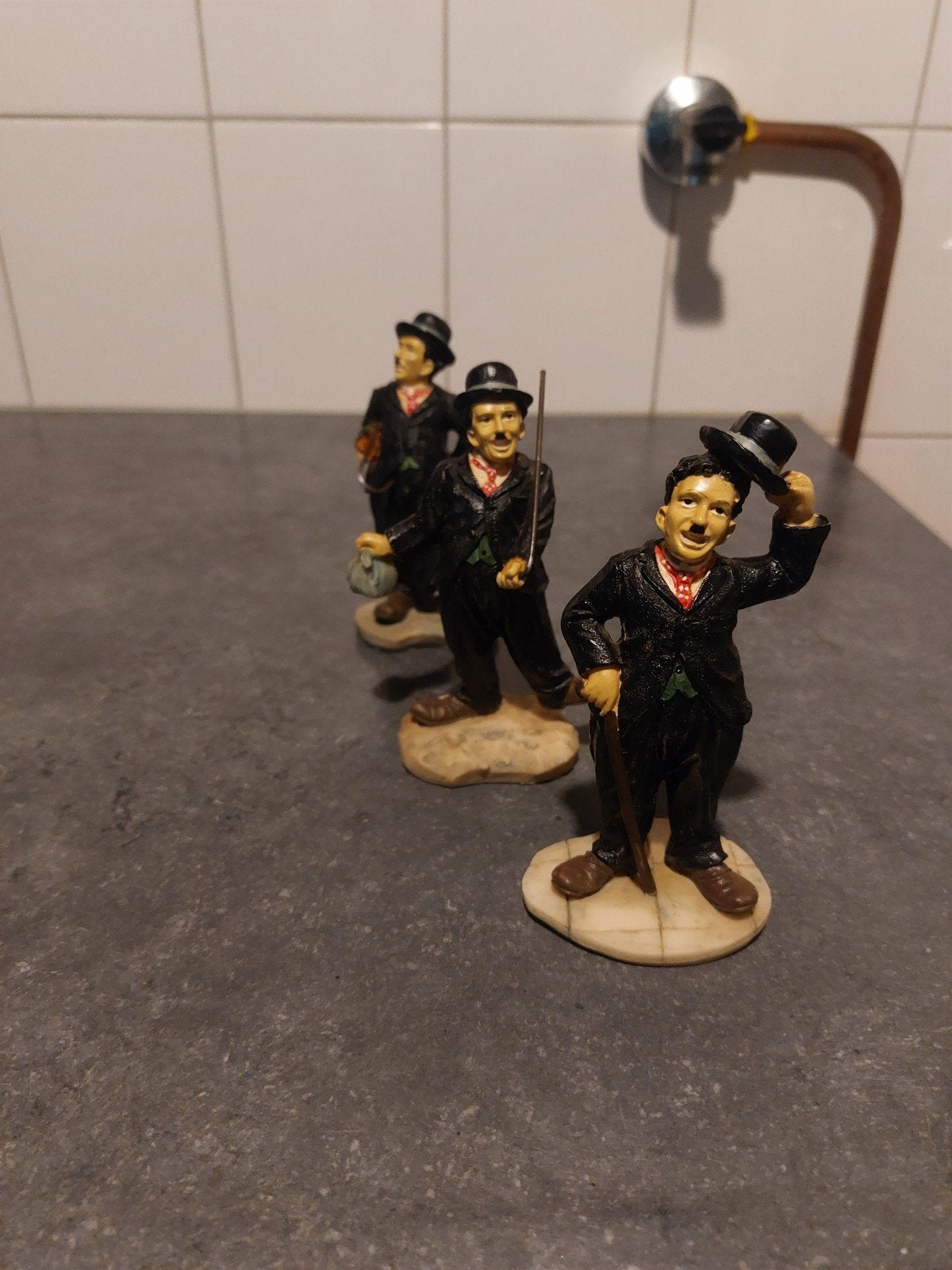 Charlie Chaplin beeldjes - set van 3, Ophalen of Verzenden