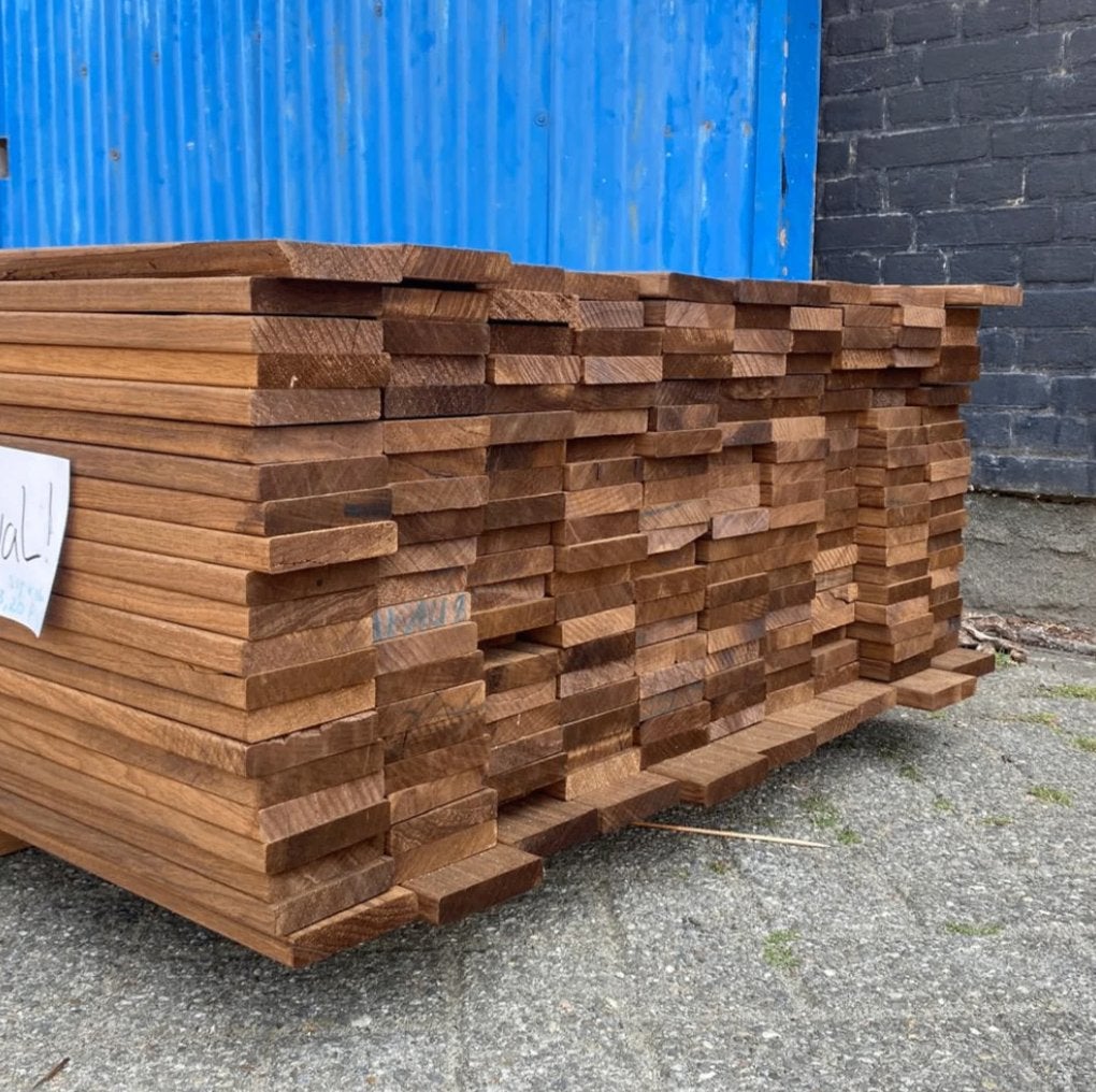 Diverse partijen Fraké - Channelsiding, latten of balk, Ophalen, Nieuw, Hardhout, 250 cm of meer