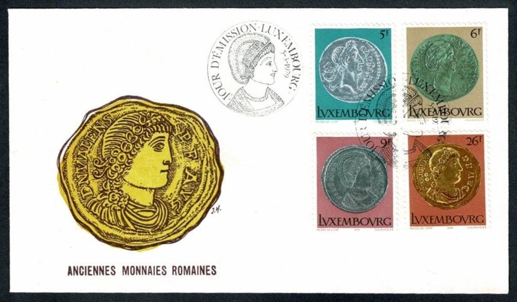 FDC Luxemburg : 1979 - Romeinse munten - Michel 981 t/m 984, Verzenden, Onbeschreven, Europa