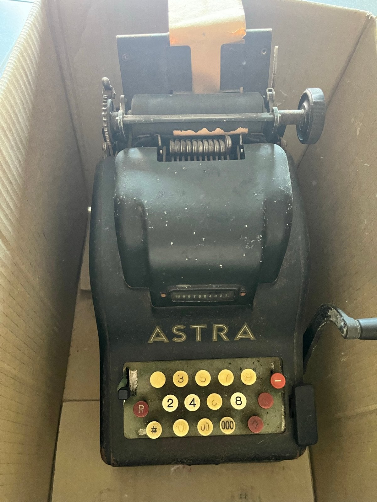 Vintage Astra Telmachine - Mechanische Rekenmachine, Ophalen of Verzenden