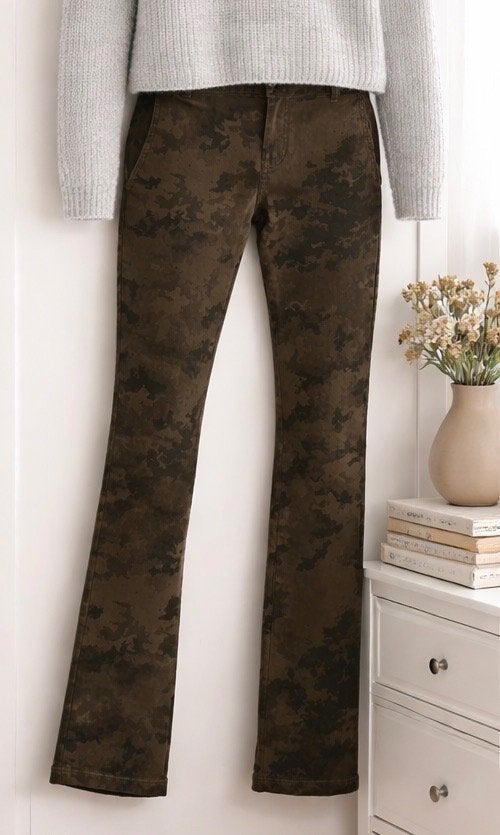 Zara groene camouflage print lage stoere chino nieuw S, Zara, Nieuw, Ophalen of Verzenden, Maat 36 (S)