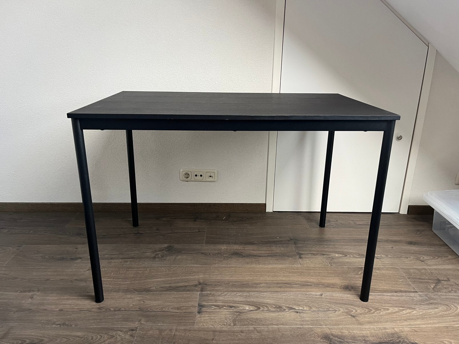 Zwarte tafel IKEA - GRATIS af te halen, Ophalen, 50 tot 100 cm, Rond, Zo goed als nieuw