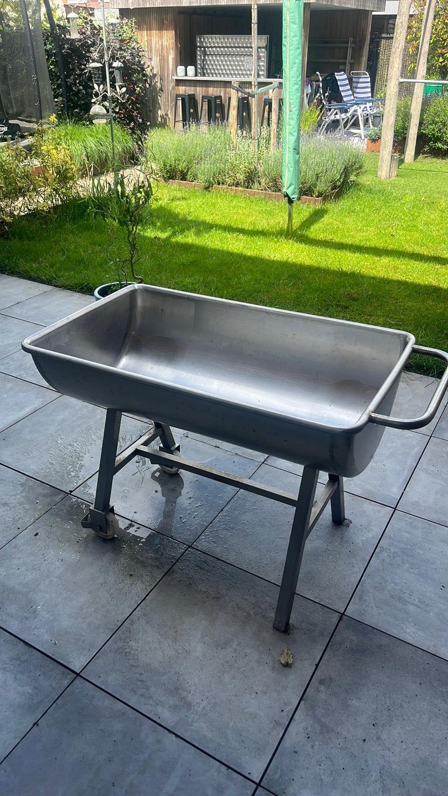 Professionele mengbak  RVS / BBQ / plantenbak, Ophalen, Gebruikt, Gas