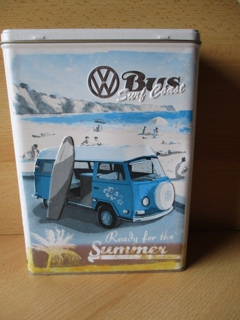 Volkswagen blik  Bus & Beetle Surf Coast  26x19x8, Ophalen of Verzenden, Zo goed als nieuw