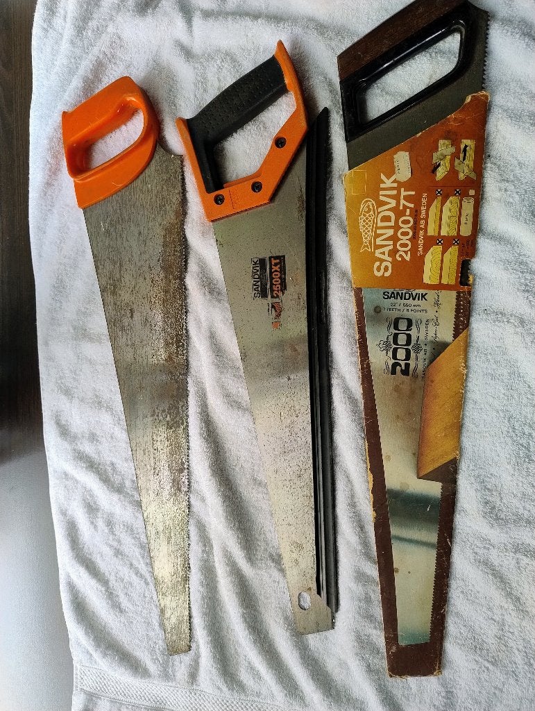 handzaag 3 stuks voor hout Sandvik 2000 7t / 2500 xt, Ophalen of Verzenden, Gebruikt, Zaag, Overige merken