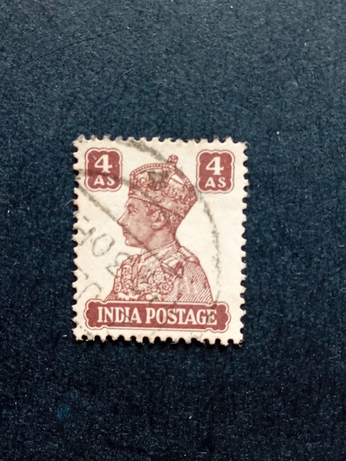 India Postzegel 4 AS - Gestempeld, Ophalen of Verzenden, Gestempeld, Zuid-Azië