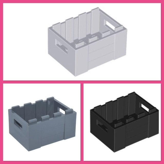 lego container, krat met handgrepen grijs of zwart, Ophalen of Verzenden, Nieuw, Accessoire, Lego