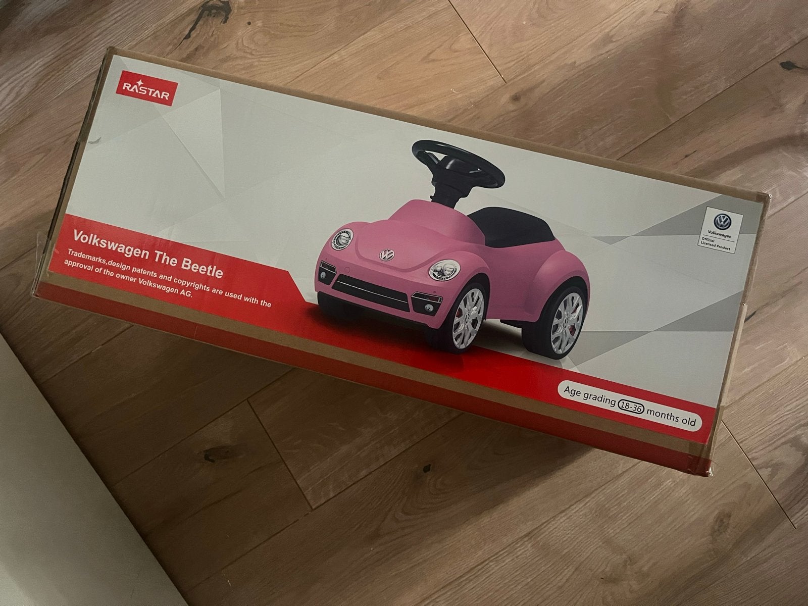 Roze Volkswagen The Beetle Loopauto Rastar, Kinderen en Baby's, Speelgoed | Speelgoedvoertuigen, Ophalen of Verzenden, Nieuw