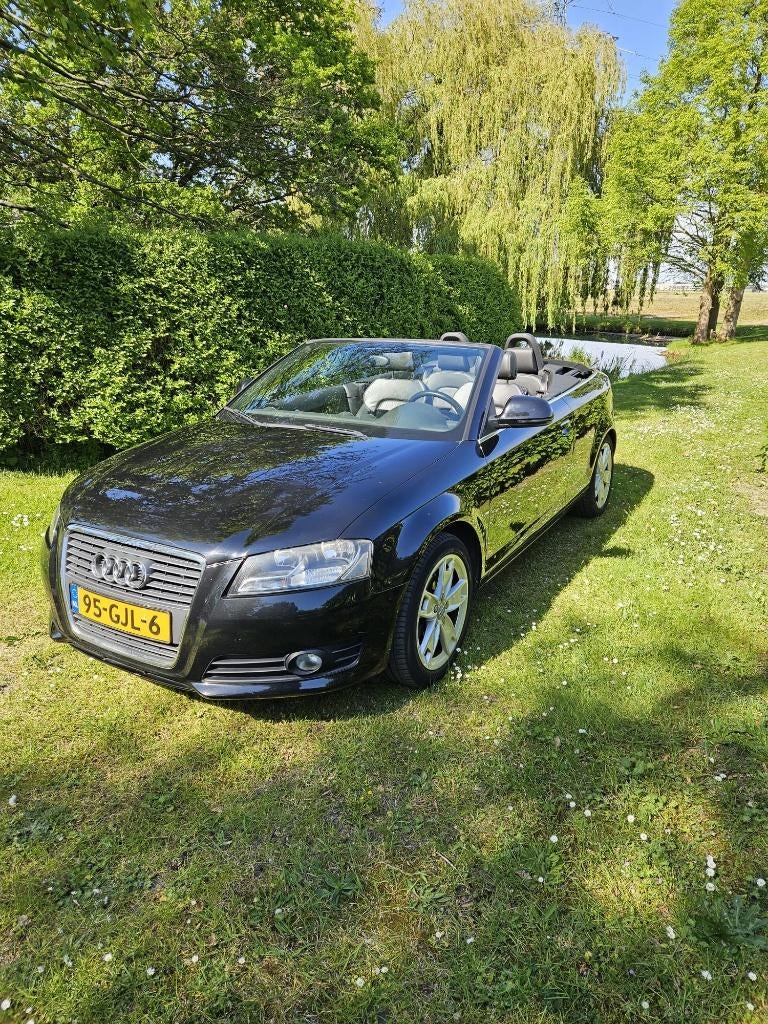 Audi A3 1.8 Tfsi Cabriolet 118KW 2008 Zwart, Auto's, Audi, Voorwielaandrijving, Zwart, 4 cilinders, Cabriolet