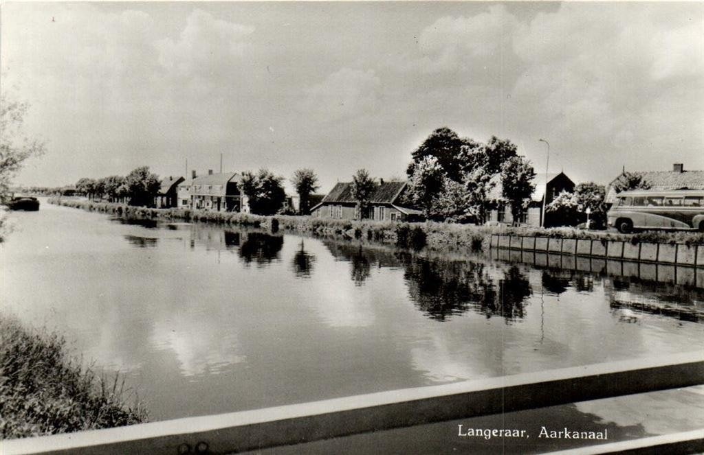 Langeraar, Aarkanaal - bus boot - ongelopen, Ophalen of Verzenden, 1940 tot 1960, Ongelopen, Zuid-Holland