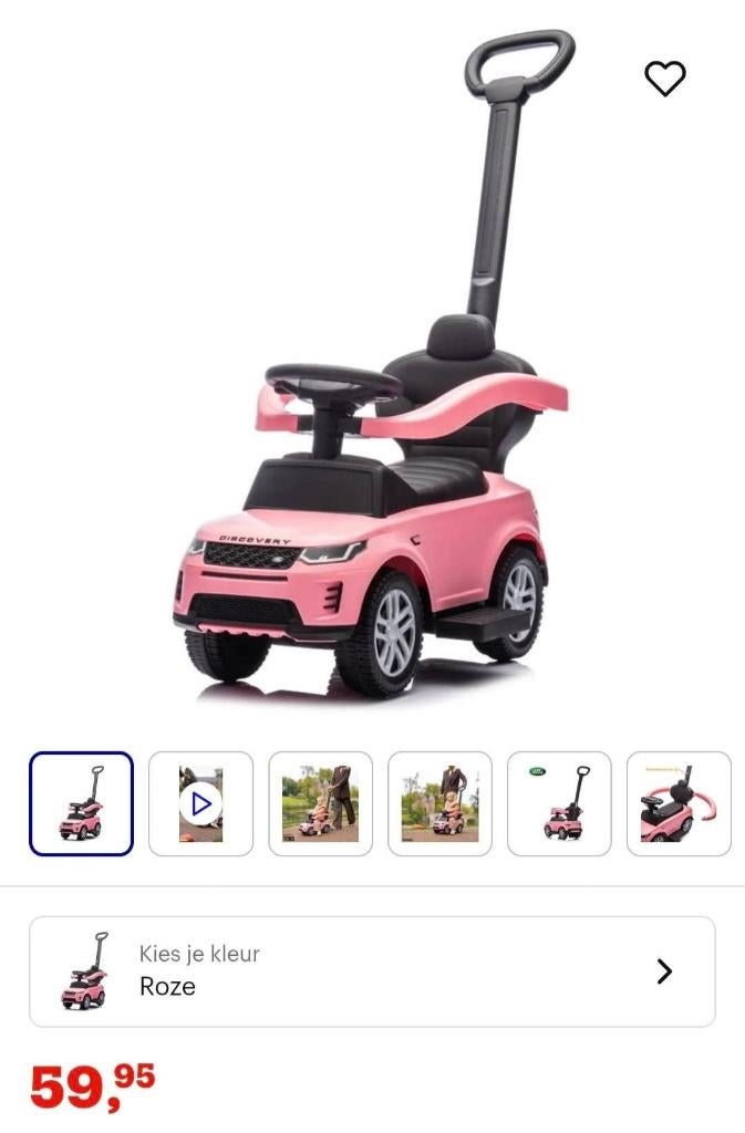 Loopauto Range Rover, Kinderen en Baby's, Ophalen, Zo goed als nieuw, Loopvoertuig