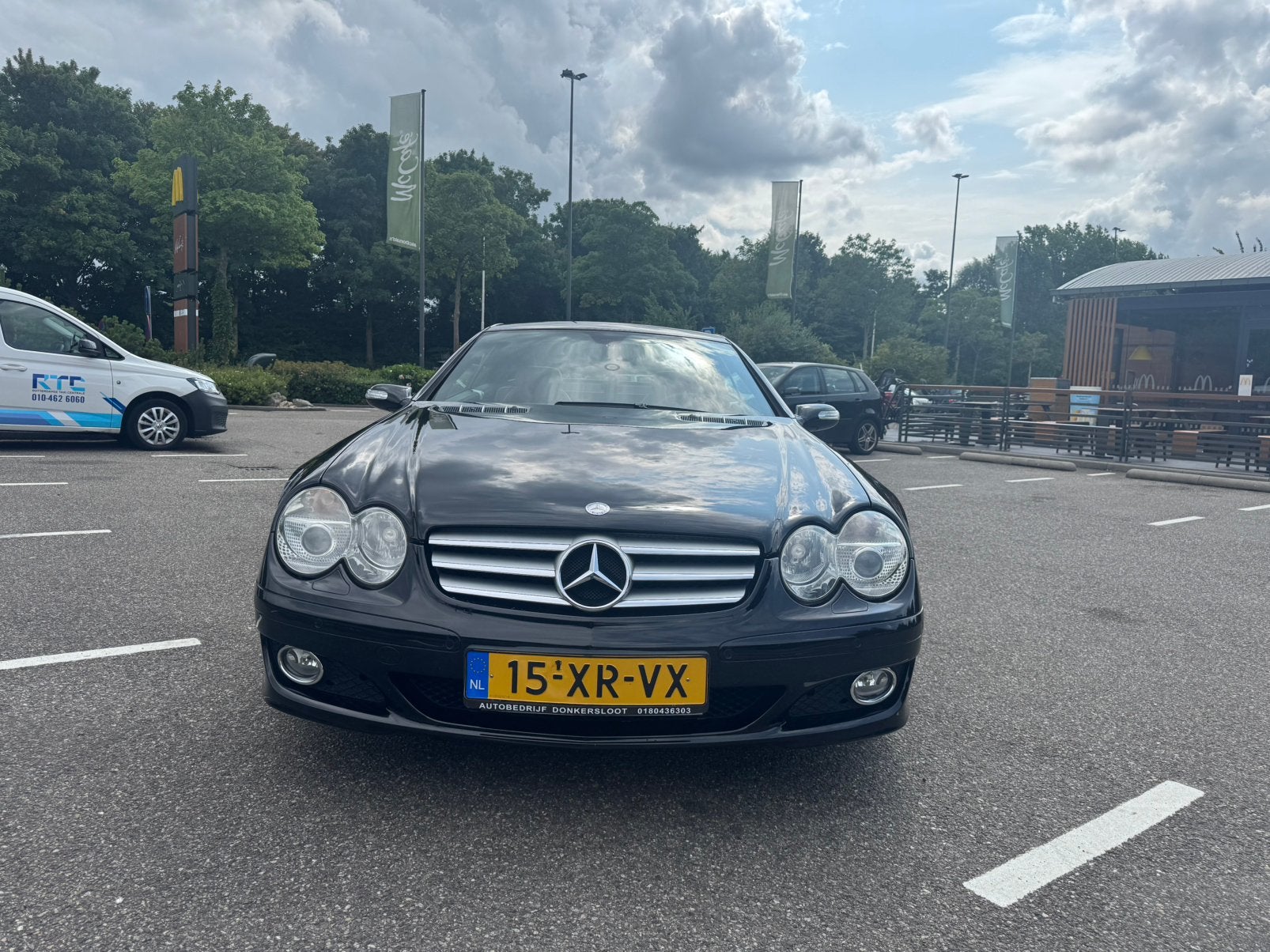 Mercedes-Benz SL 3.5 Sl350 Roadster AUT 2007 Zwart, Auto's, Automaat, Achterwielaandrijving, Cabriolet, Zwart