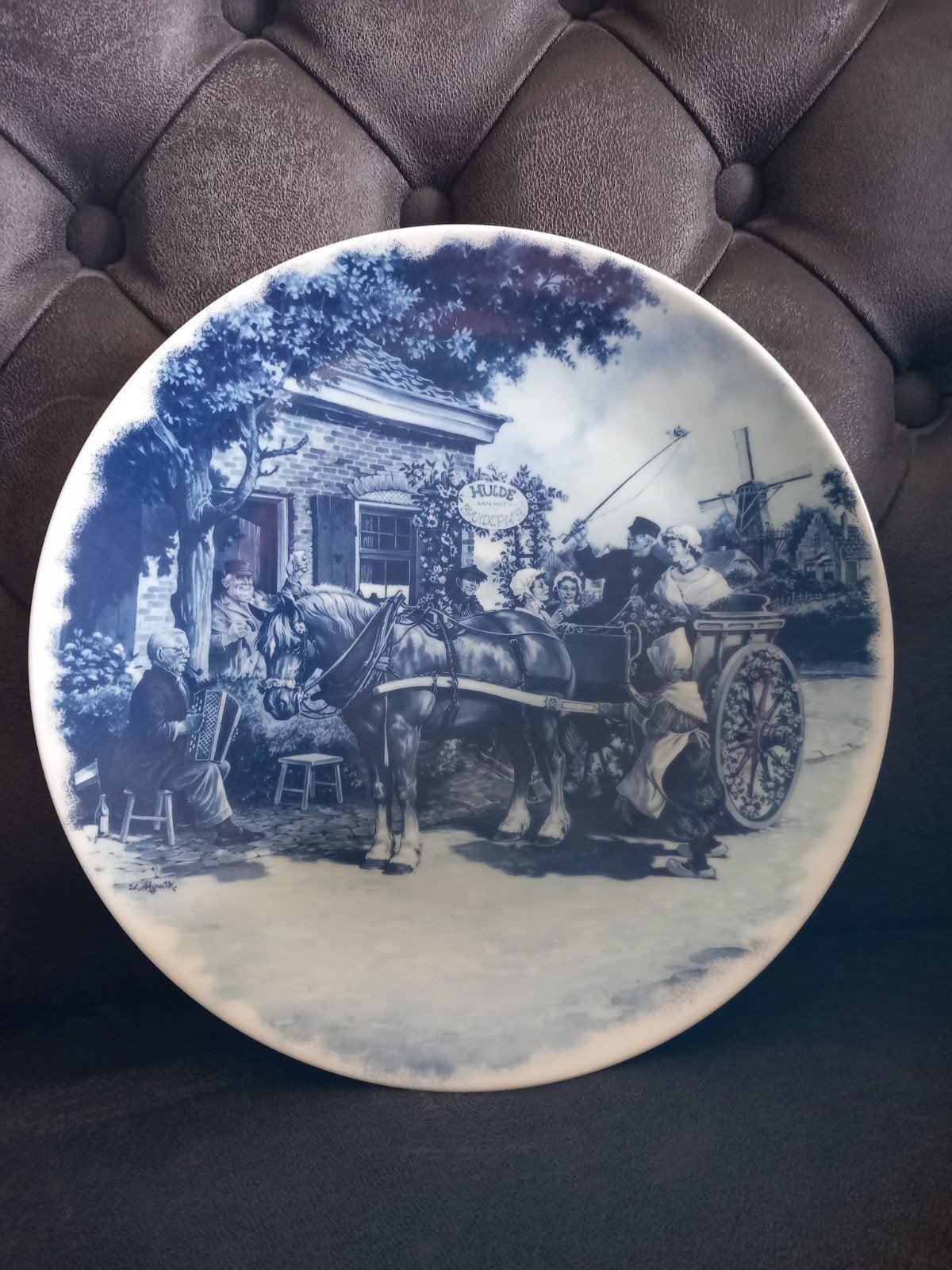 Div soorten Blauw witte wandborden 6 st €60, Antiek en Kunst, Ophalen