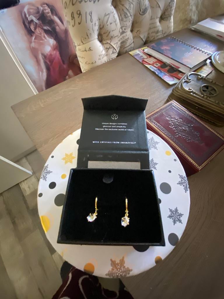 Elegante oorbellen met Swarovski kristallen, Sieraden, Tassen en Uiterlijk, Oorbellen, Met kristal, Overige materialen, Hangers