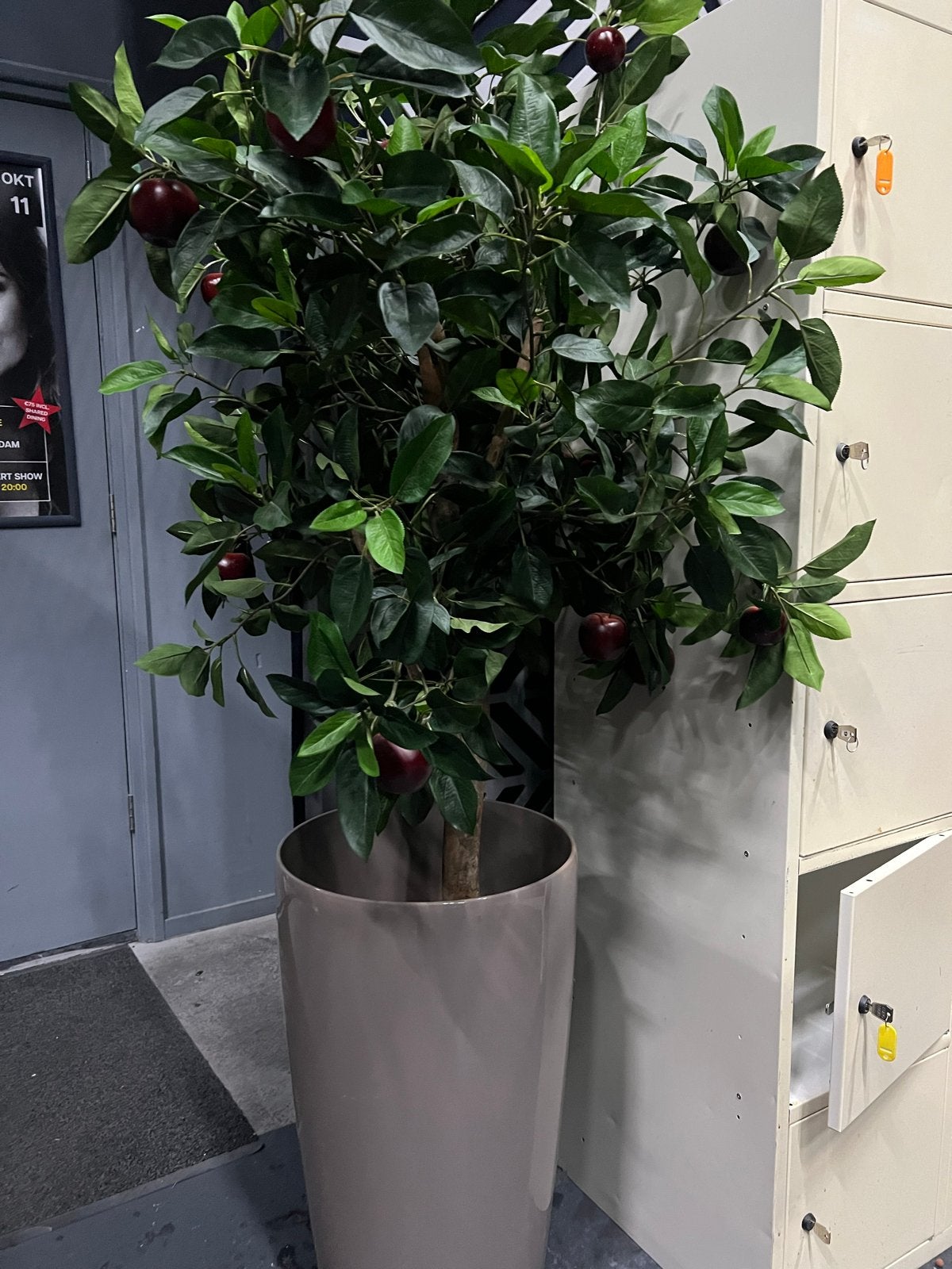 Kunst appelboomje inclusief pot, 140cm hoog,, Ophalen, Binnen, Groen, Kunstplant