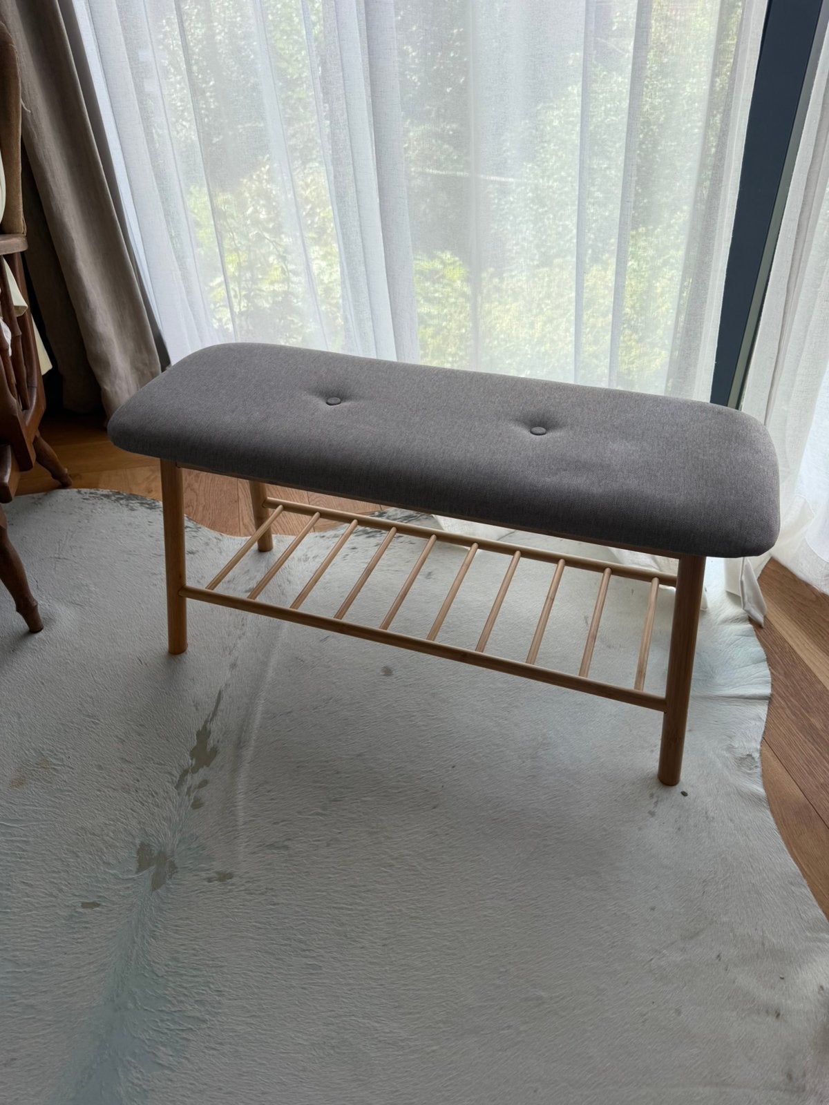 Bankje 90*35*40 cm, Ophalen, Minder dan 50 cm, Zo goed als nieuw, Stof