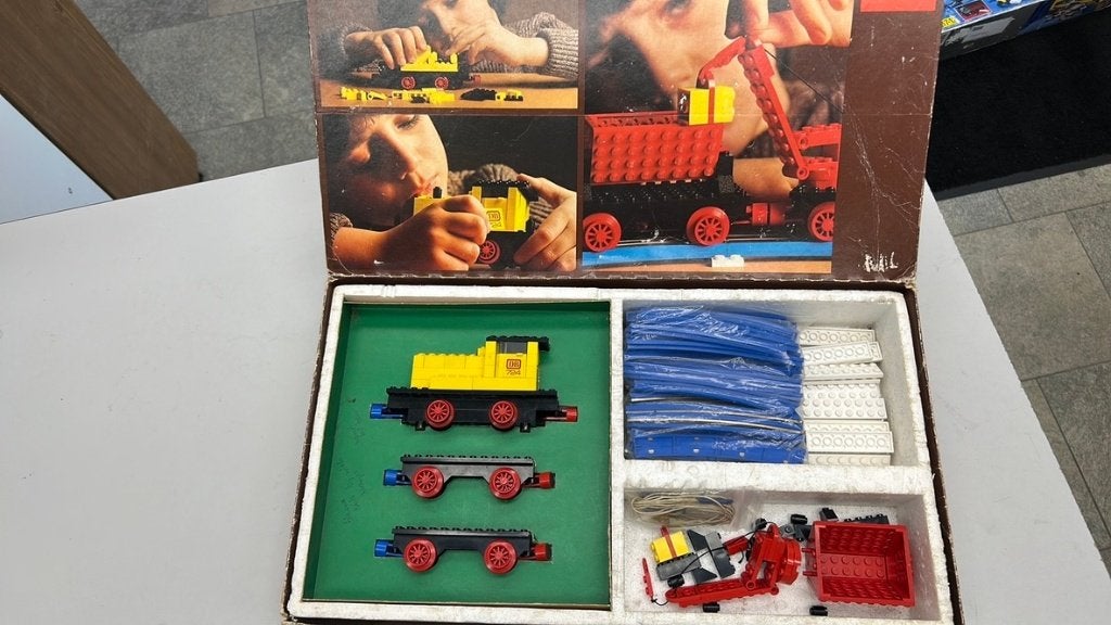 SB2638 Lego trein 724 12 v compleet + boekje + doos, Ophalen of Verzenden, Zo goed als nieuw