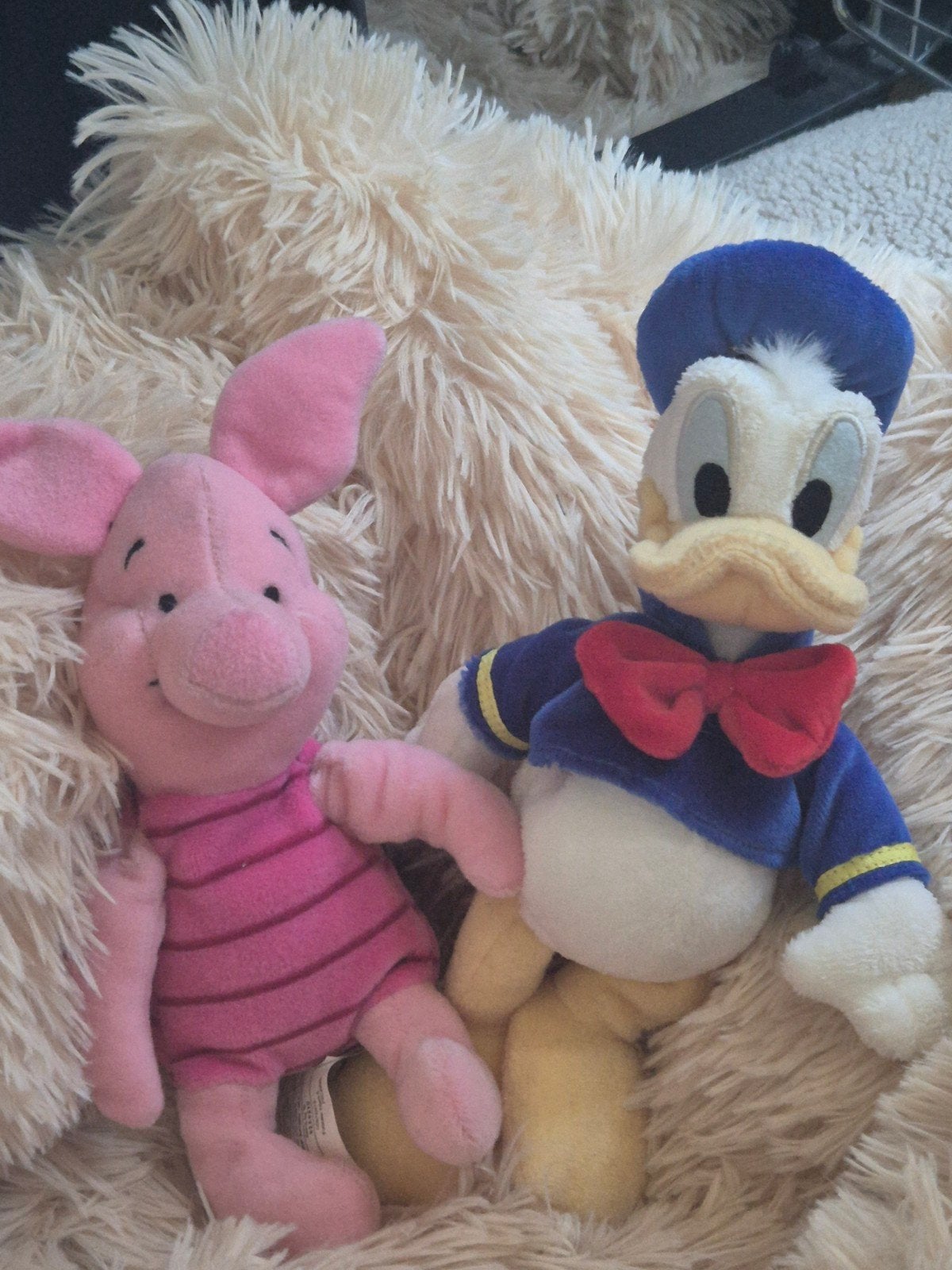 Disney setje 2 beanies Piglet Knorretje en Donald Duck, Verzamelen, Disney, Ophalen of Verzenden, Donald Duck, Zo goed als nieuw