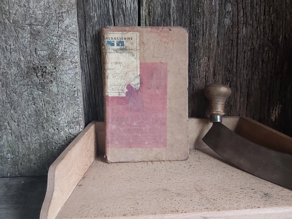 Oud frans kookboek Patisserie ALSA originele verzendlabel, Ophalen of Verzenden
