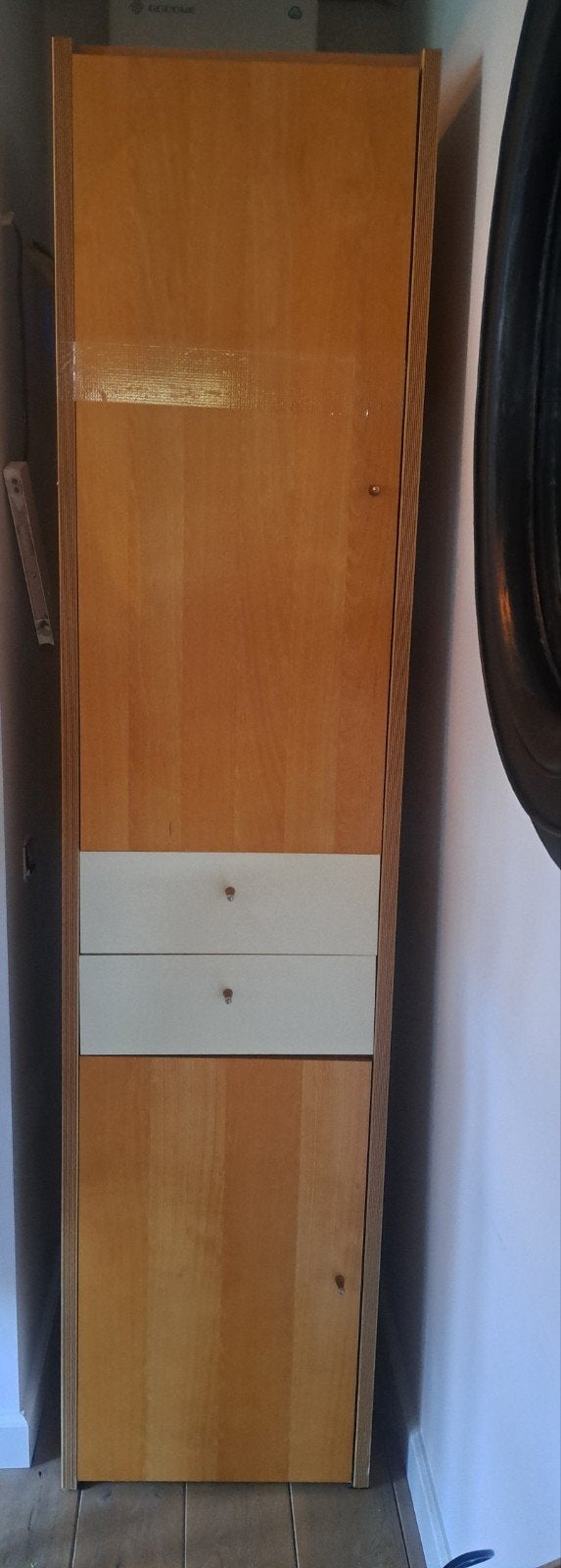 Smalle kantoor kast met lades en planken - H215xB50xD40, Ophalen, Gebruikt