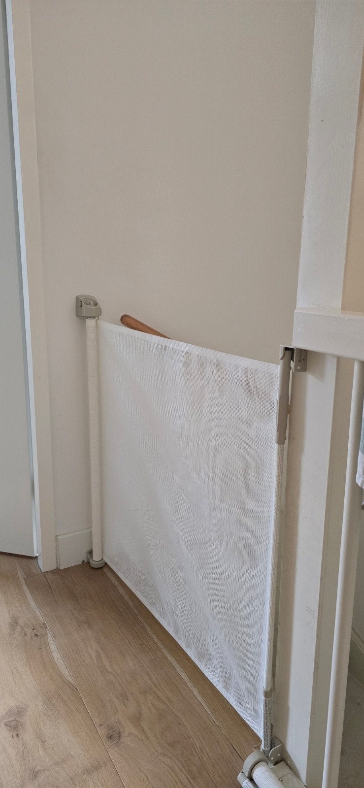 Oprolbaar veiligheidshekje voor kinderen - wit, Ophalen, 115 cm of meer