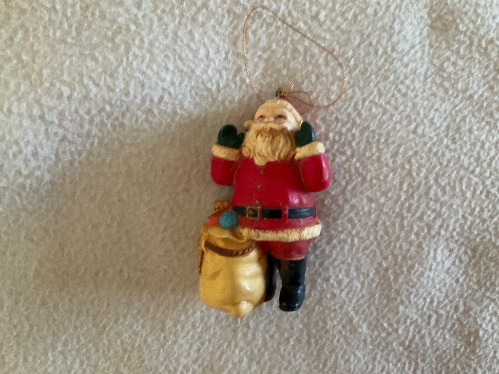 vintage kerstboom hanger - kerstman ornament, Diversen, Kerst, Ophalen of Verzenden, Gebruikt