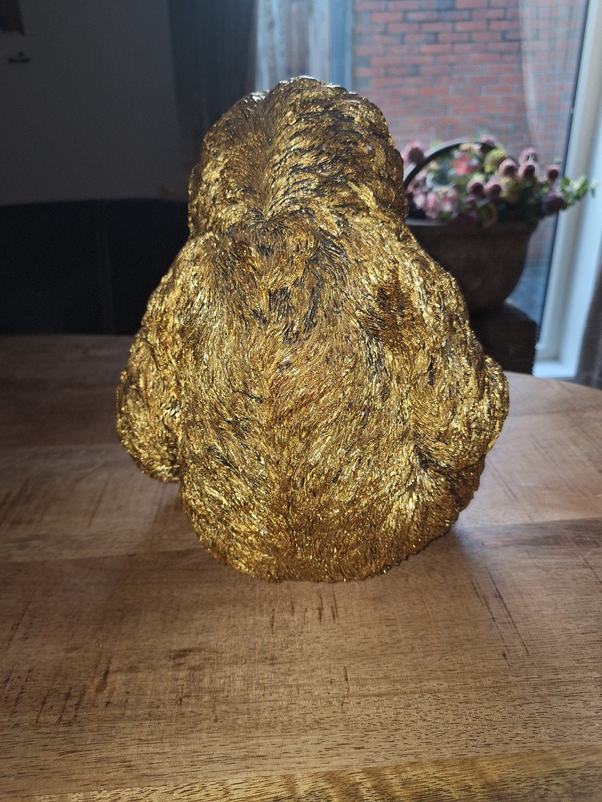Gouden decoratieve uil - Uniek woonaccessoire, Overige materialen, Overige stijlen, Ophalen of Verzenden, Zo goed als nieuw