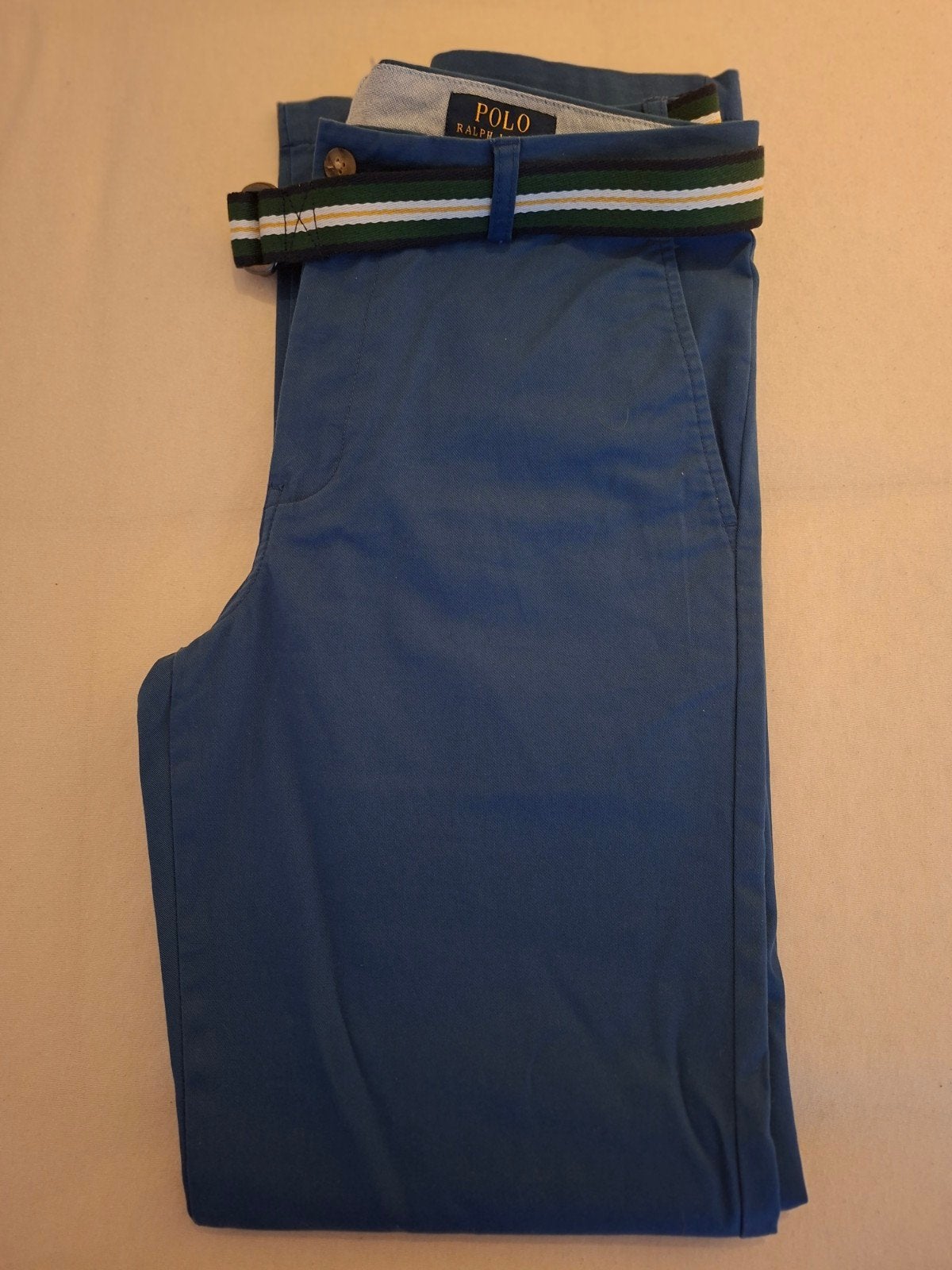 Polo Ralph lauren broek blauw maat xl kinderen., Zo goed als nieuw, Polo Ralph Lauren, Jongen, Ophalen