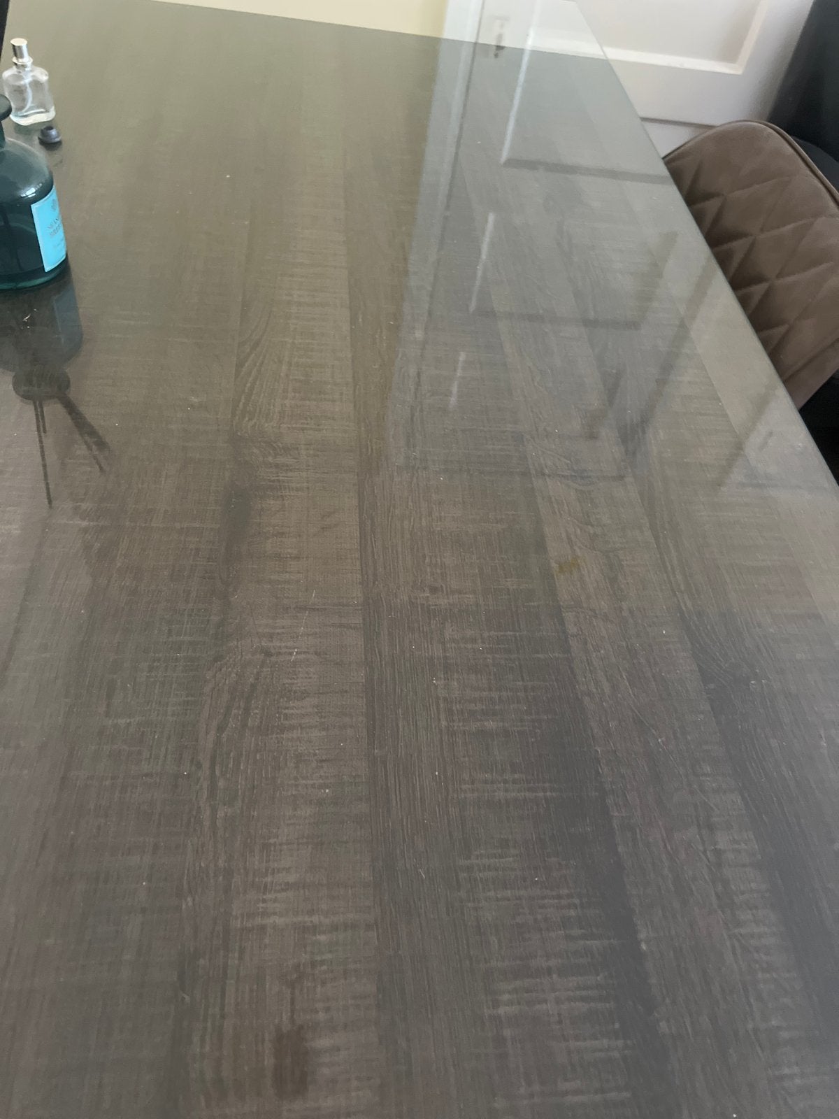 Zo goed als nieuw glazen blad voor eettafel 90x160 cm, Huis en Inrichting, Tafels | Eettafels, Ophalen, 100 tot 150 cm, 150 tot 200 cm