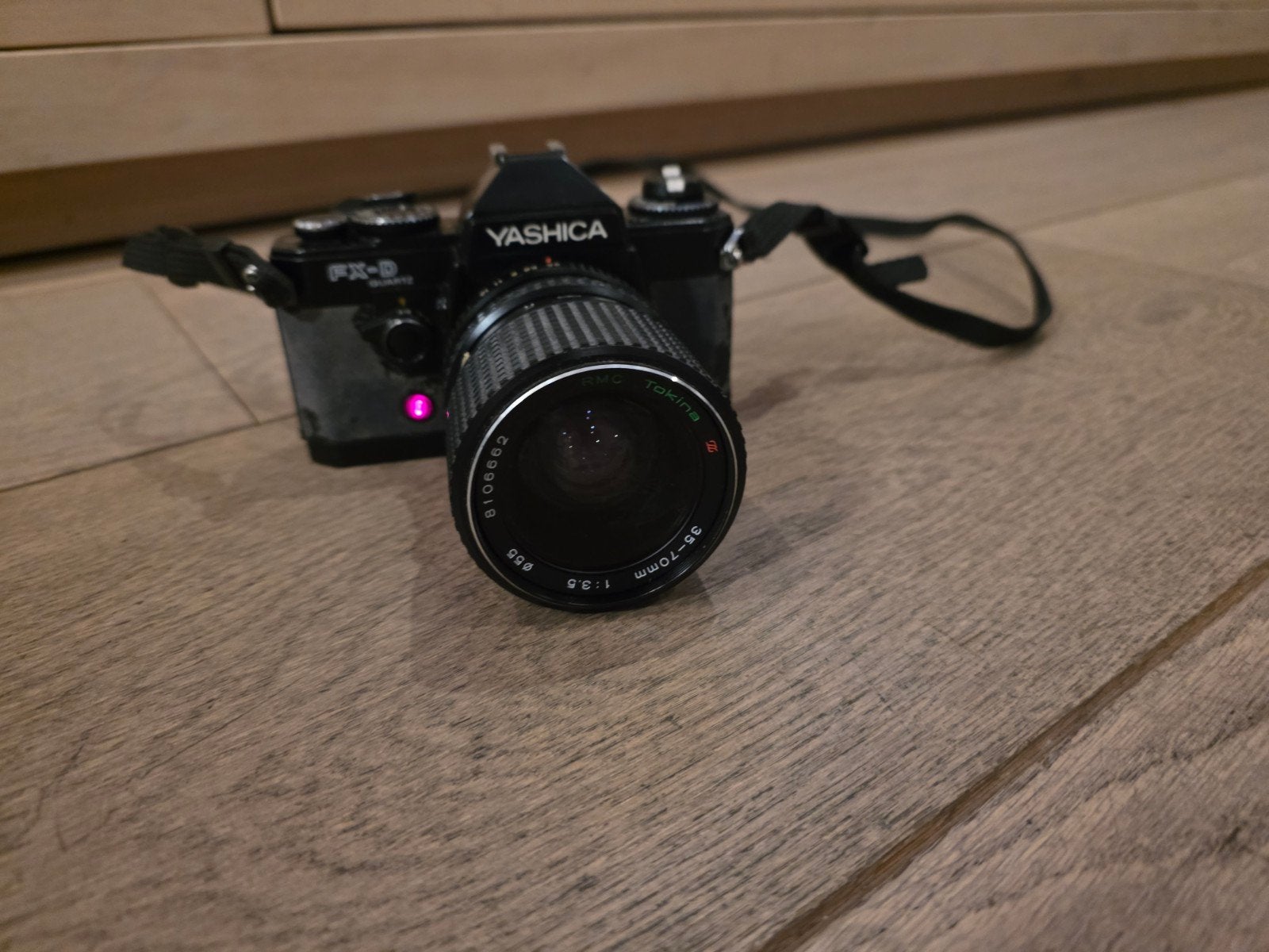 Yashica FX-D Quartz SLR met Tokina RMC 35-70mm lens, Ophalen of Verzenden, Gebruikt, Spiegelreflex, Overige Merken