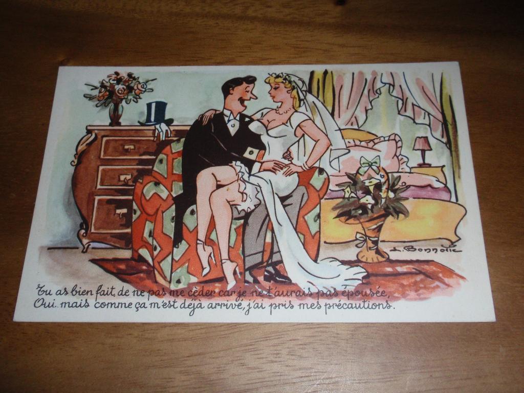 Illustrator Bruidspaar Humor Beetje Ondeugend, Verzenden, 1960 tot 1980, Overige thema's