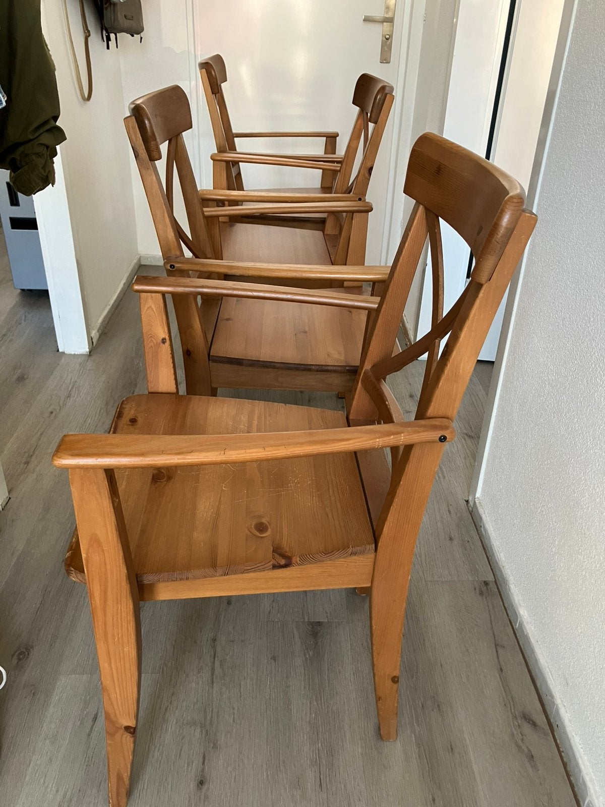 Ikea Ingolf met armleuning honing/bruin, Ophalen