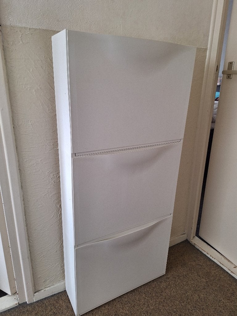 IKEA TRONES schoenenkast/opberger - 3 stuks wit, Ophalen, Zo goed als nieuw