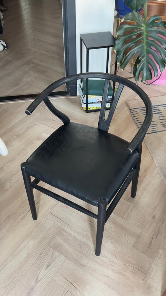 7x wishbone stoelen, Huis en Inrichting, Stoelen, Ophalen, Zo goed als nieuw, Bruin, Hout