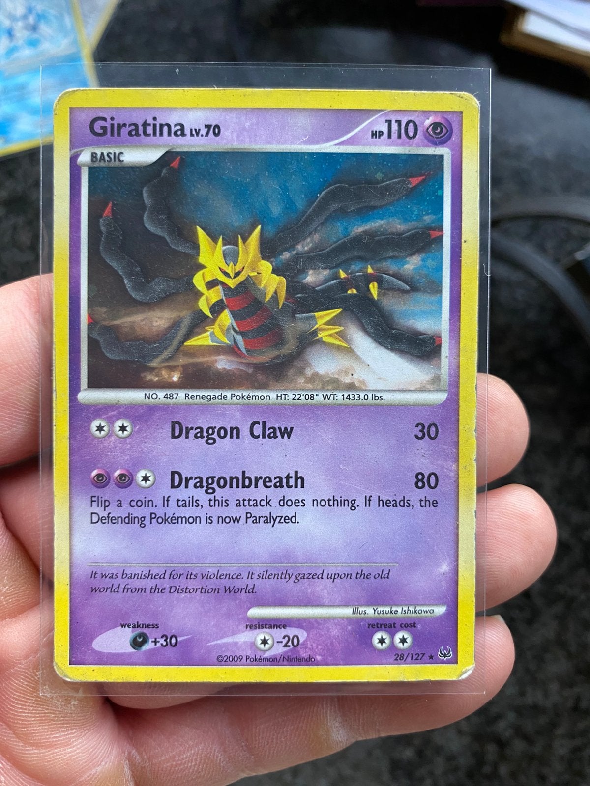 Giratina holo vintage kaart, Verzenden, Zo goed als nieuw