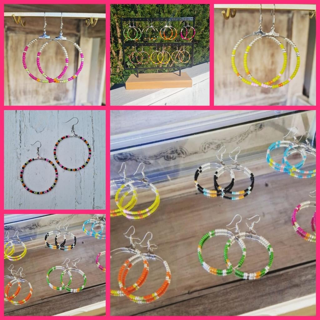 Ibiza 💕 zomer kralen oorbellen 3 euro pp nieuw, Overige materialen, Hangers, Geel, Nieuw