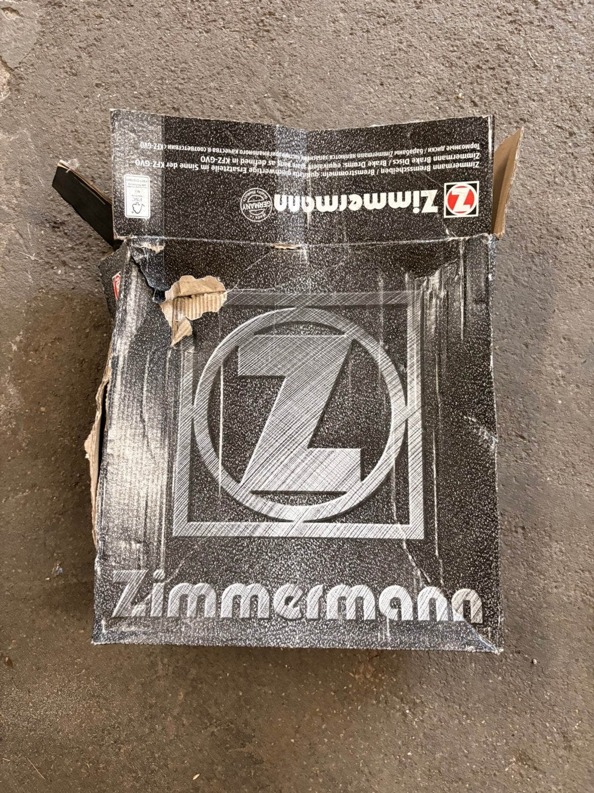Nieuwe Zimmermann-remschijf + Brembo-remblokken – Mercedes, Ophalen